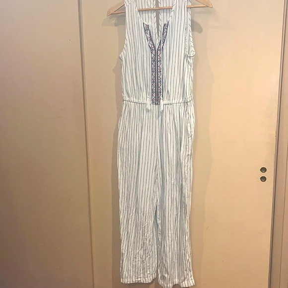 Old Navy boho styled pin striped jumper with embroidery size Small - Picture 1 of 9